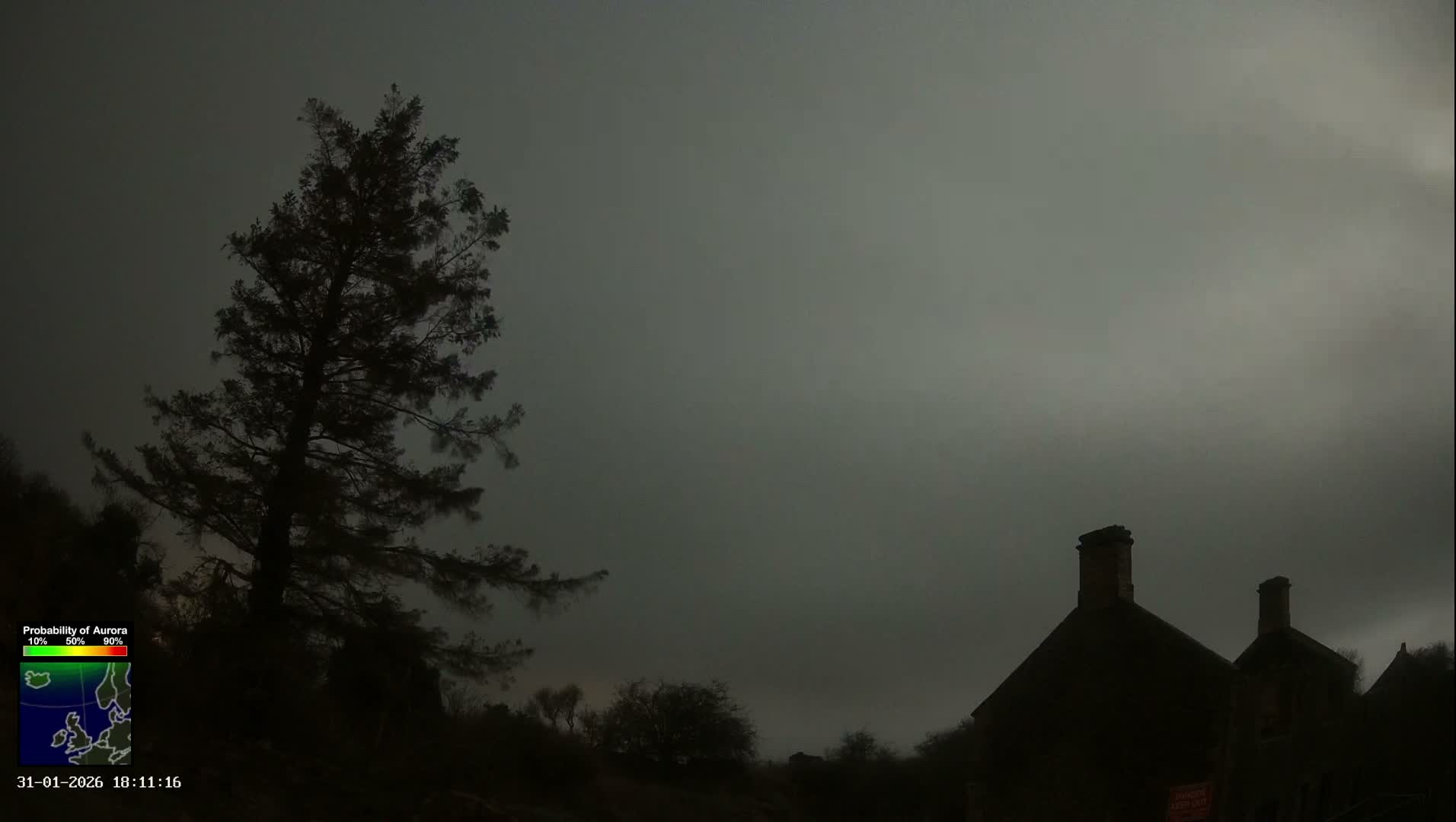 Northumberland National Park Aurora & Stars  Live Cam - Otterburn, Northumberland, North East, England, United Kingdom