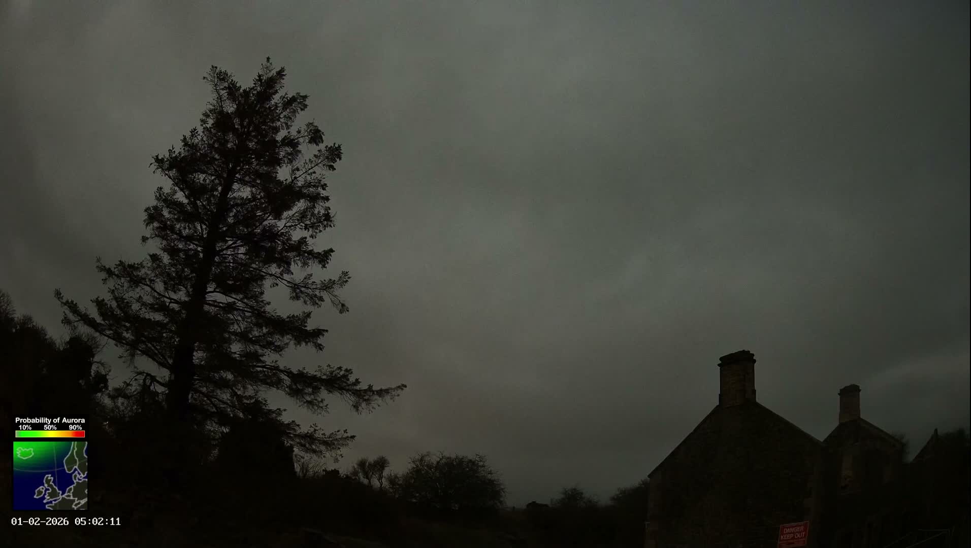 Northumberland National Park Aurora & Stars  Live Cam - Otterburn, Northumberland, North East, England, United Kingdom