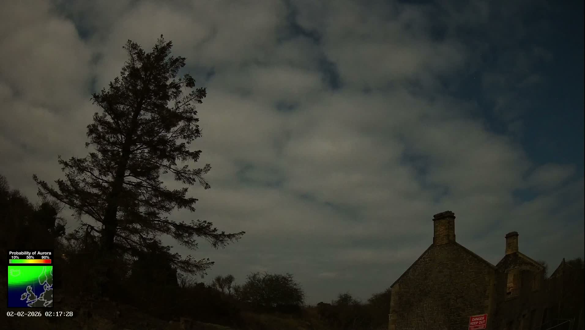 Northumberland National Park Aurora & Stars  Live Cam - Otterburn, Northumberland, North East, England, United Kingdom