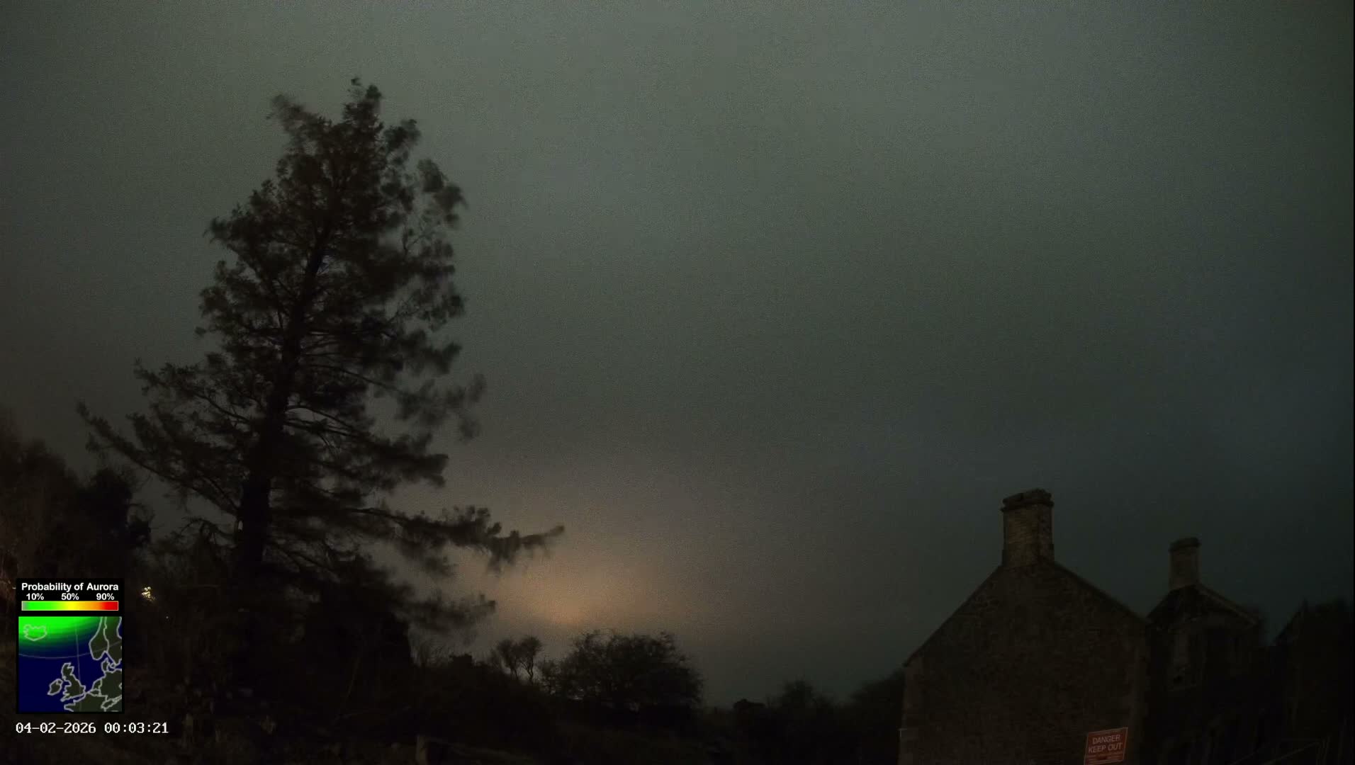 Northumberland National Park Aurora & Stars  Live Cam - Otterburn, Northumberland, North East, England, United Kingdom