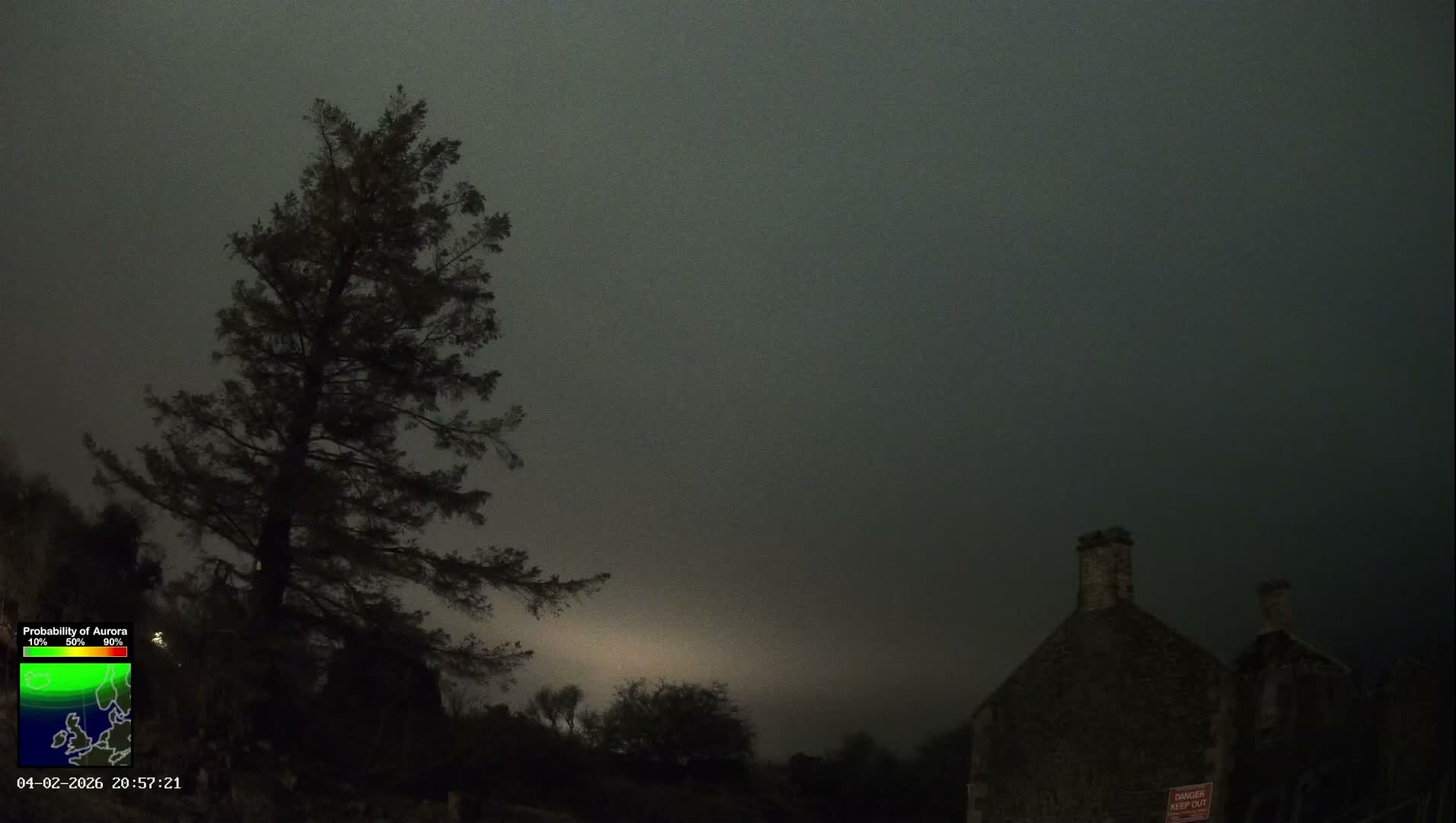 Northumberland National Park Aurora & Stars  Live Cam - Otterburn, Northumberland, North East, England, United Kingdom