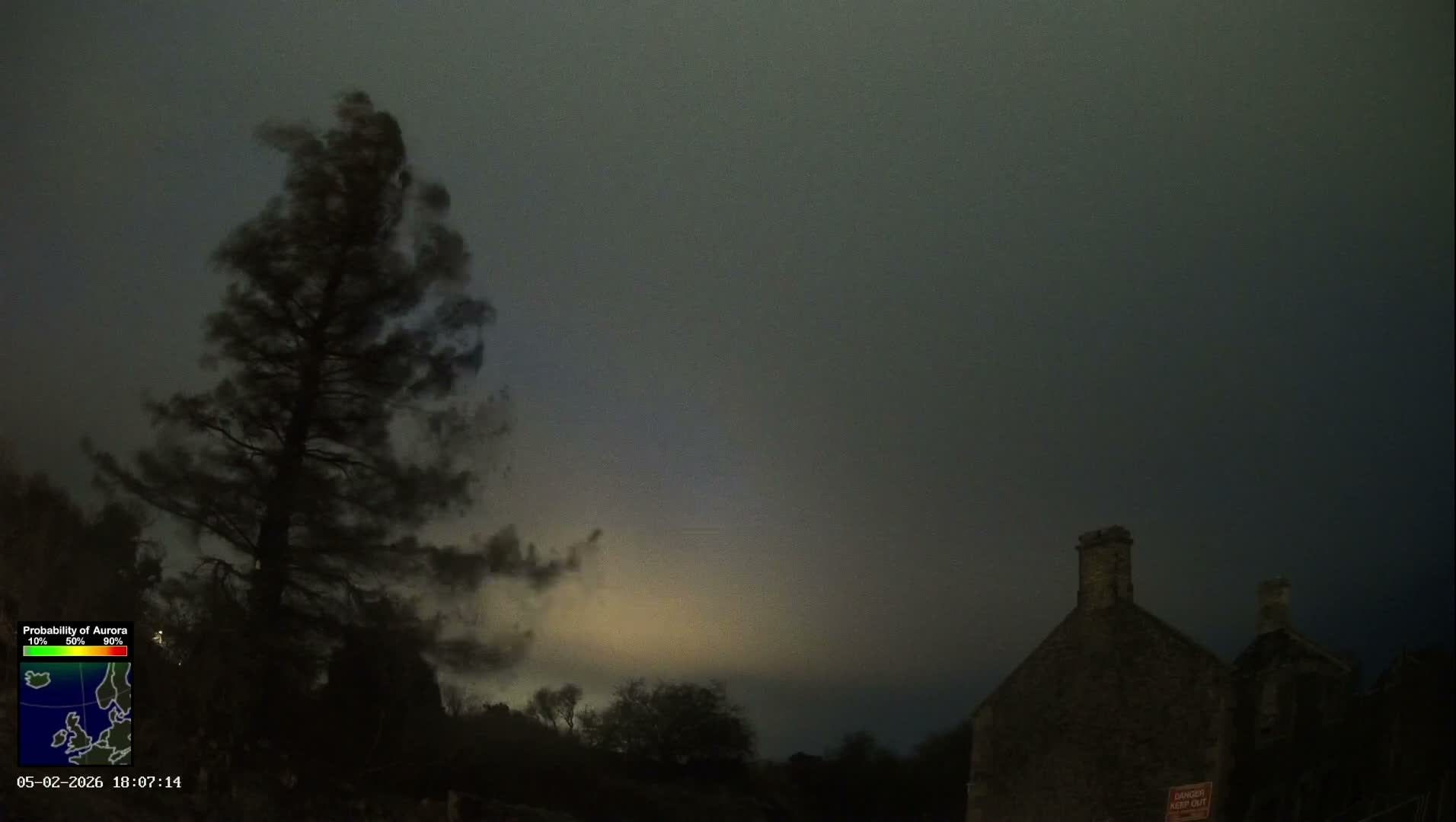 Northumberland National Park Aurora & Stars  Live Cam - Otterburn, Northumberland, North East, England, United Kingdom