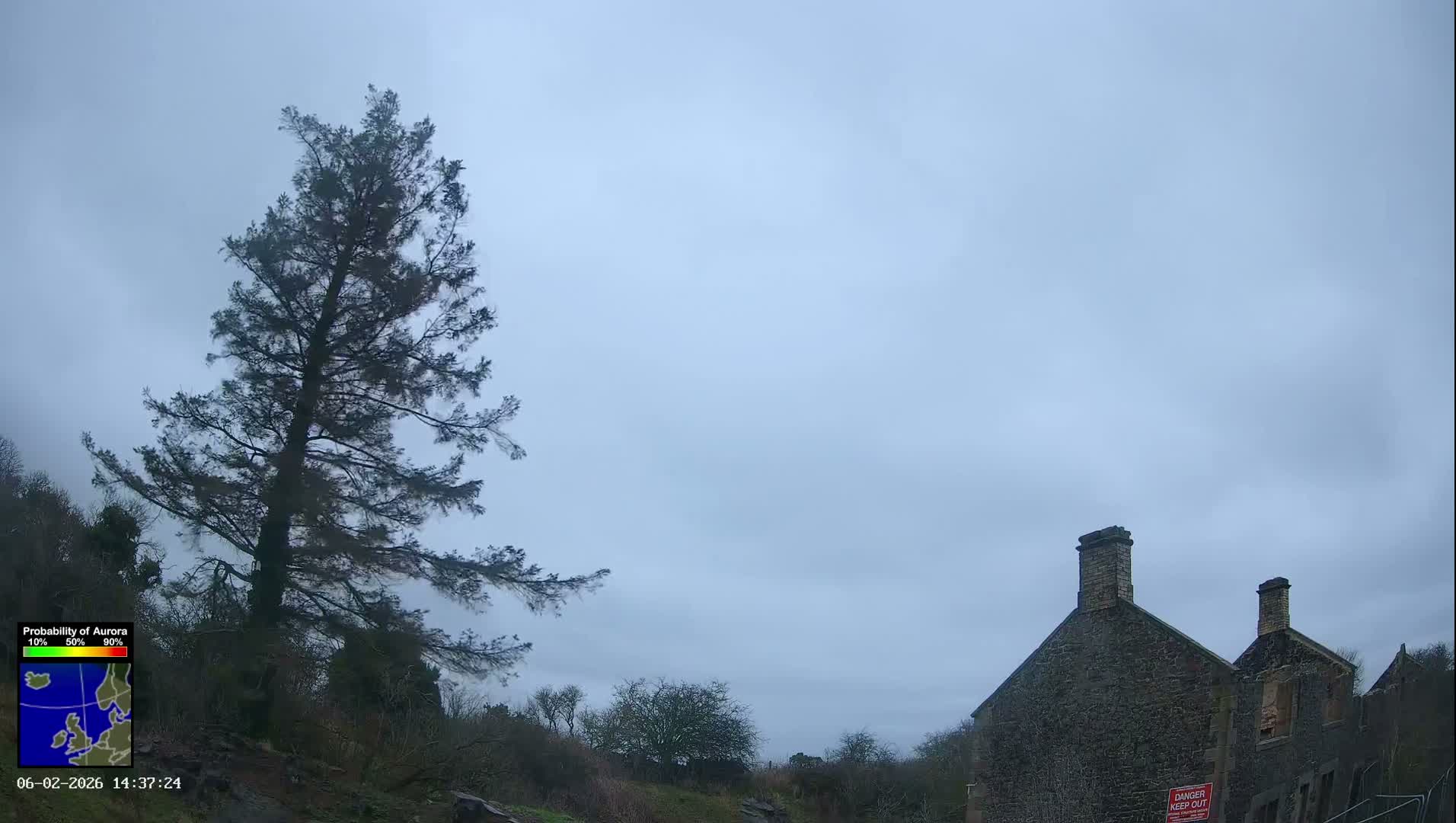 Northumberland National Park Aurora & Stars  Live Cam - Otterburn, Northumberland, North East, England, United Kingdom