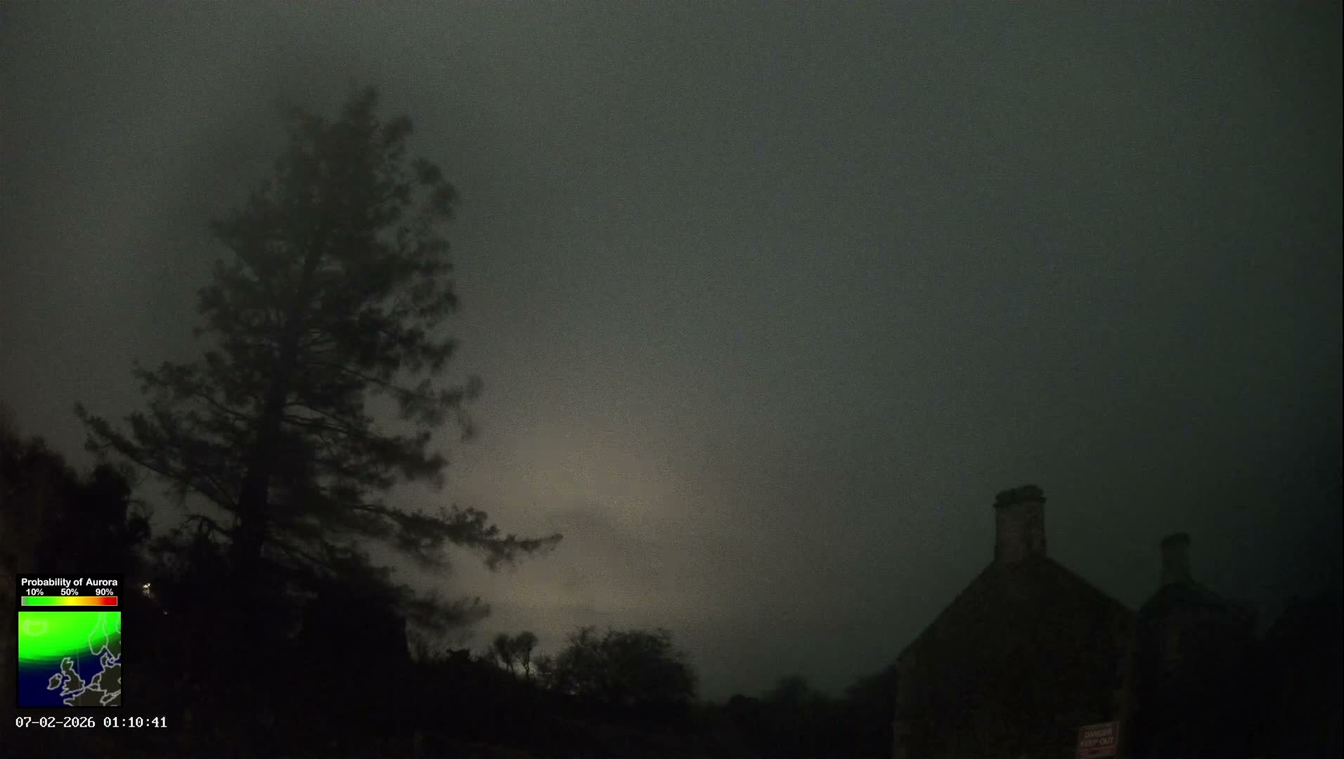 Northumberland National Park Aurora & Stars  Live Cam - Otterburn, Northumberland, North East, England, United Kingdom