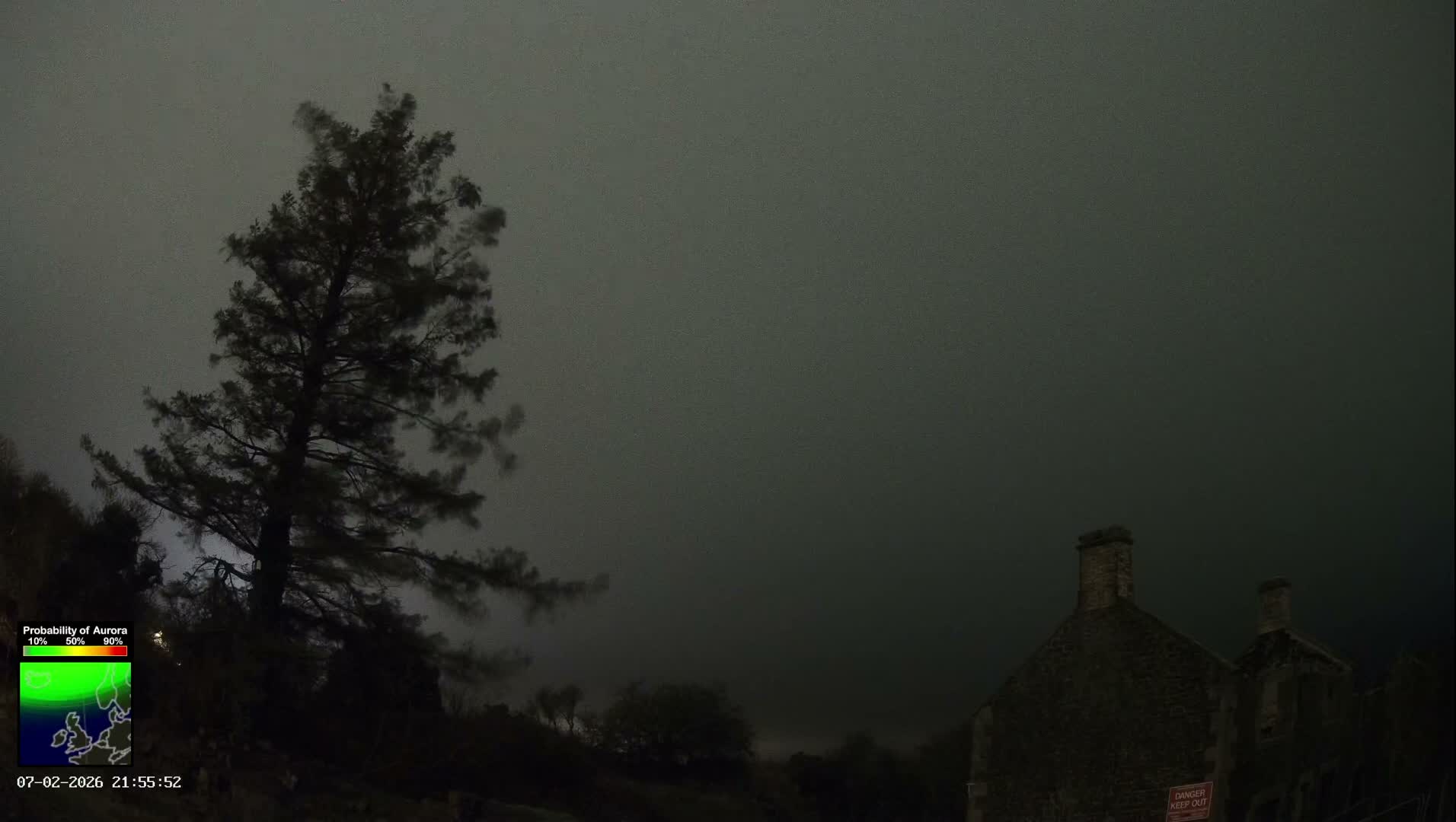 Northumberland National Park Aurora & Stars  Live Cam - Otterburn, Northumberland, North East, England, United Kingdom