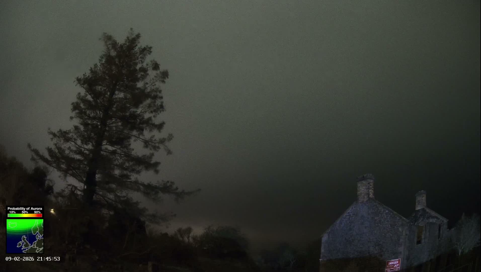 Northumberland National Park Aurora & Stars  Live Cam - Otterburn, Northumberland, North East, England, United Kingdom