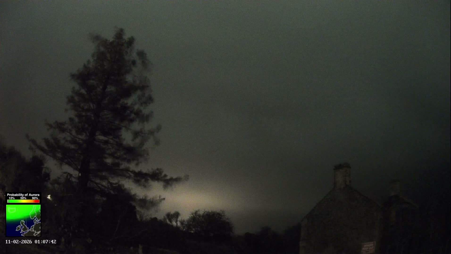 Northumberland National Park Aurora & Stars  Live Cam - Otterburn, Northumberland, North East, England, United Kingdom