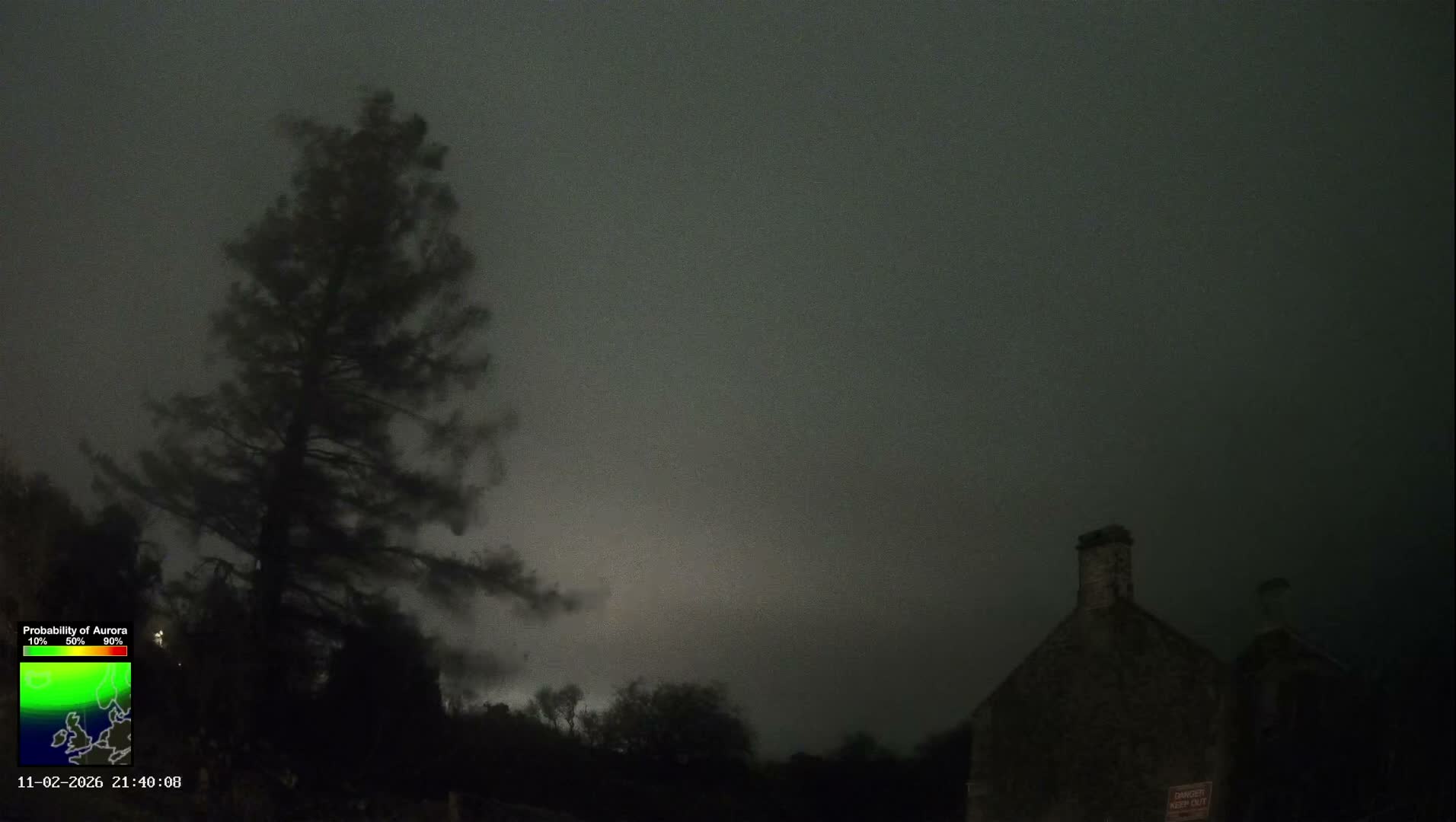Northumberland National Park Aurora & Stars  Live Cam - Otterburn, Northumberland, North East, England, United Kingdom
