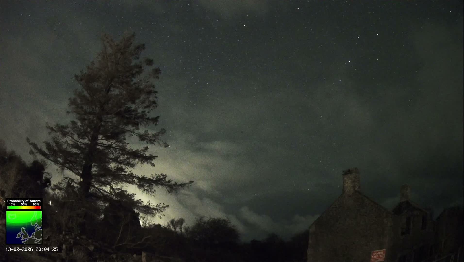 Northumberland National Park Aurora & Stars  Live Cam - Otterburn, Northumberland, North East, England, United Kingdom