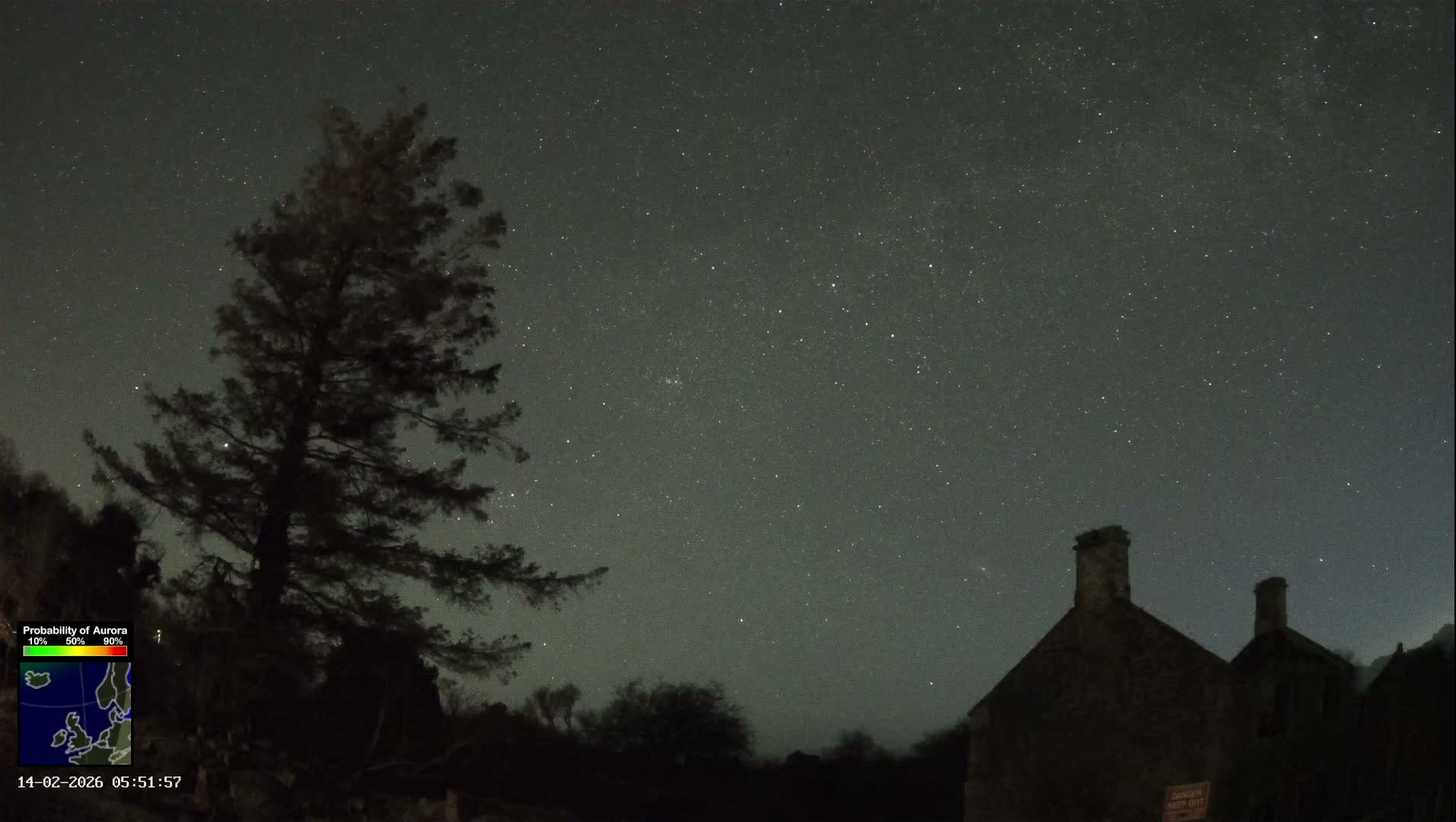Northumberland National Park Aurora & Stars  Live Cam - Otterburn, Northumberland, North East, England, United Kingdom
