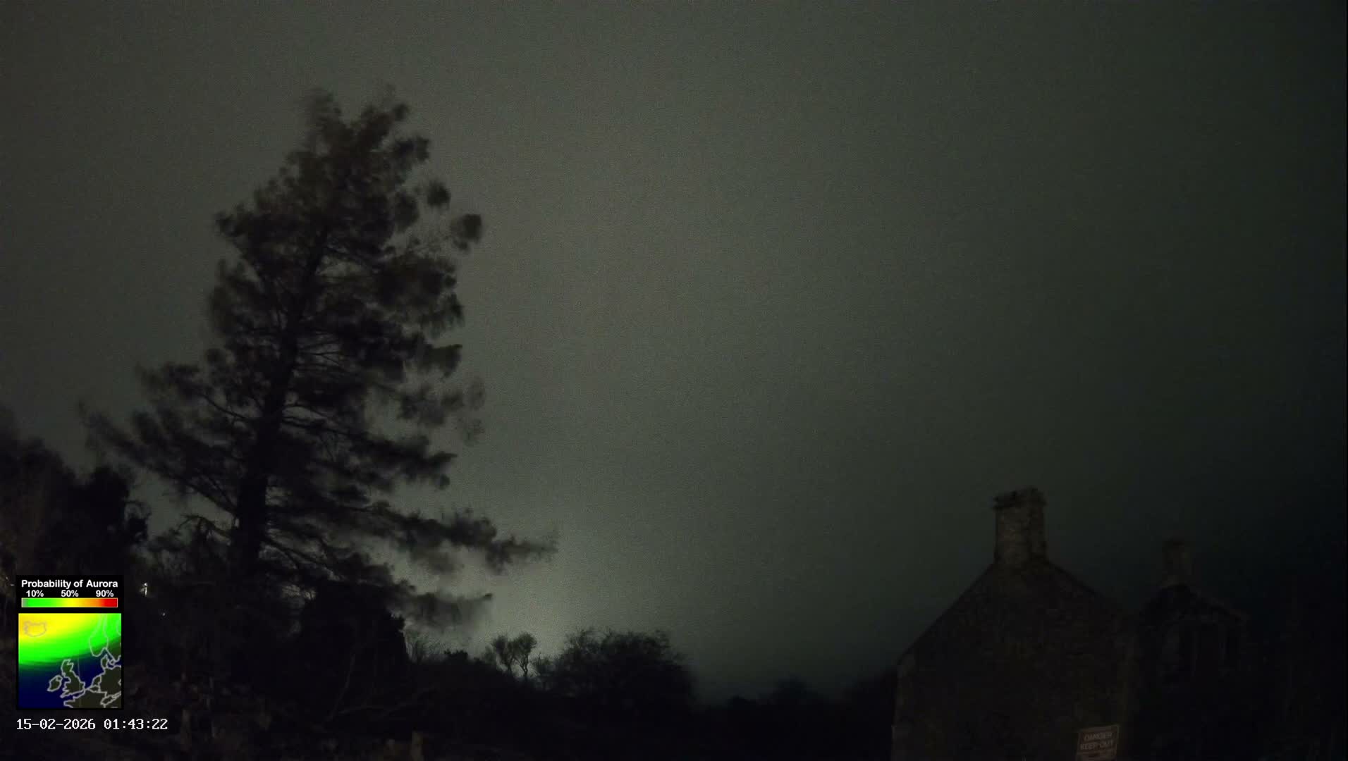 Northumberland National Park Aurora & Stars  Live Cam - Otterburn, Northumberland, North East, England, United Kingdom