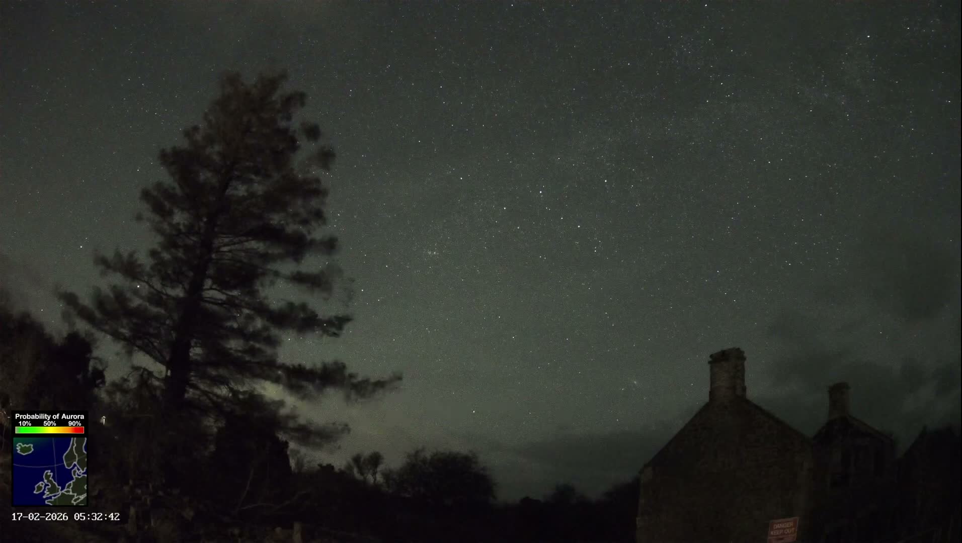 Northumberland National Park Aurora & Stars  Live Cam - Otterburn, Northumberland, North East, England, United Kingdom