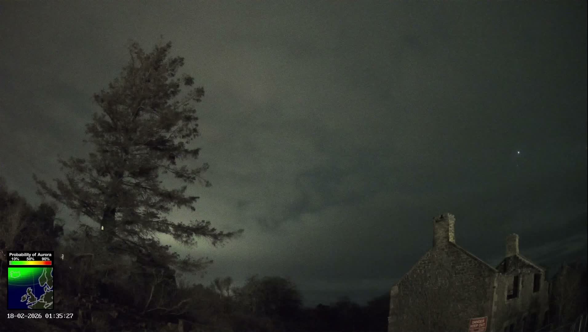 Northumberland National Park Aurora & Stars  Live Cam - Otterburn, Northumberland, North East, England, United Kingdom
