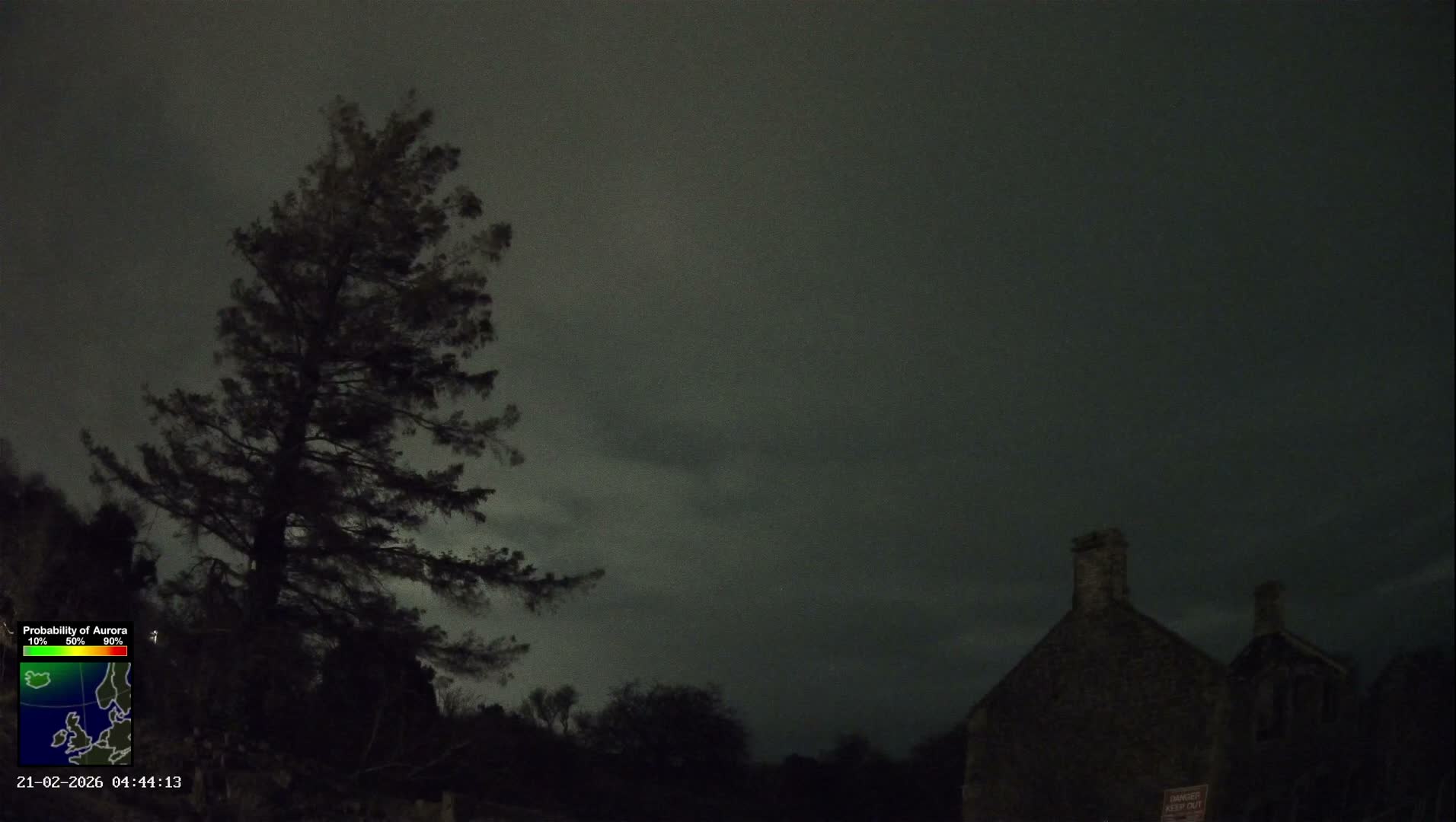 Northumberland National Park Aurora & Stars  Live Cam - Otterburn, Northumberland, North East, England, United Kingdom