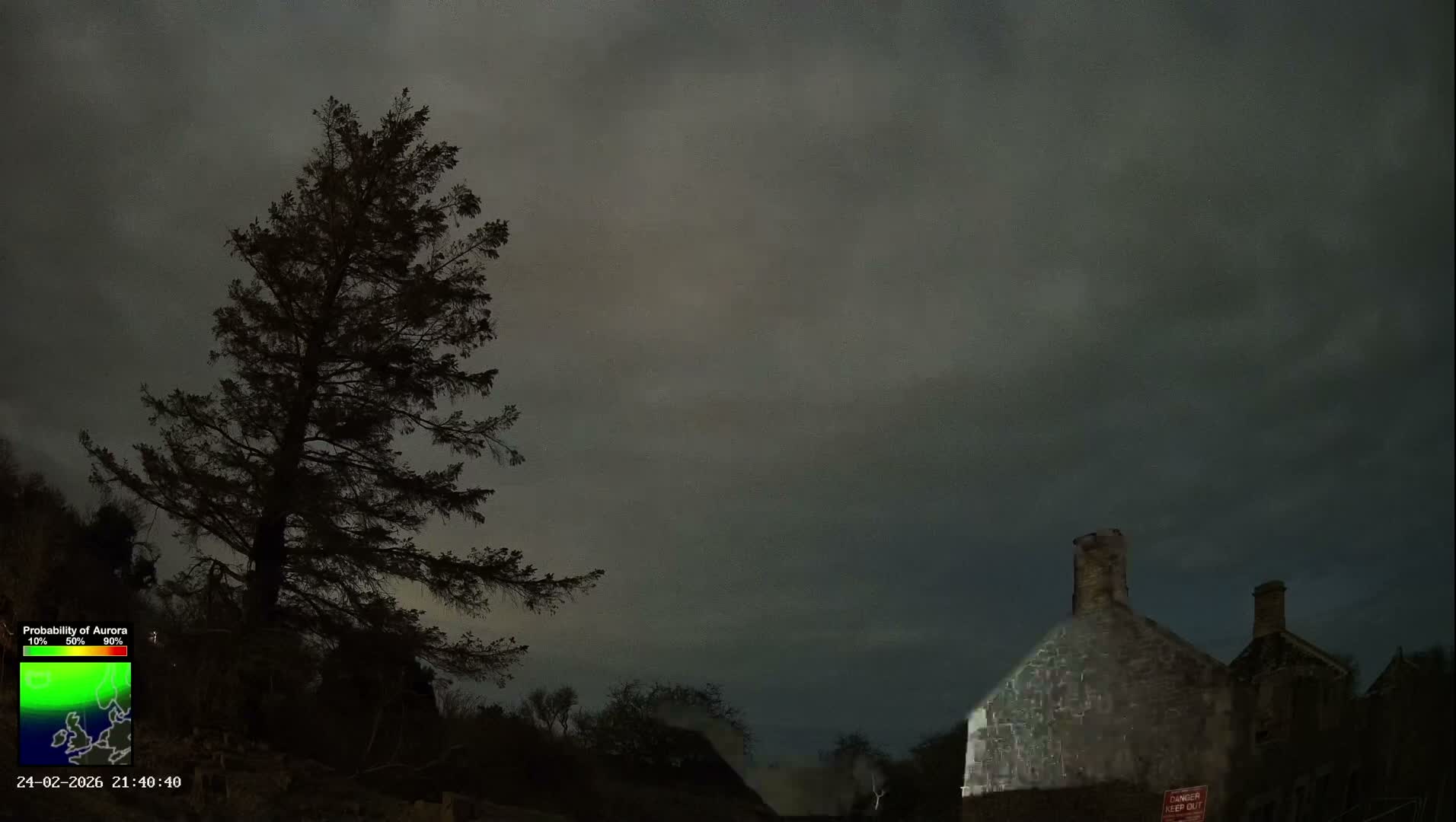 Northumberland National Park Aurora & Stars  Live Cam - Otterburn, Northumberland, North East, England, United Kingdom
