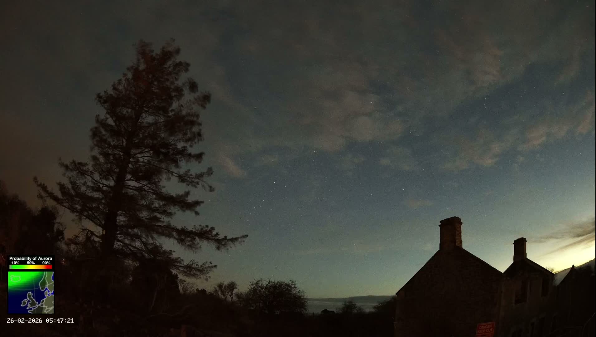 Northumberland National Park Aurora & Stars  Live Cam - Otterburn, Northumberland, North East, England, United Kingdom