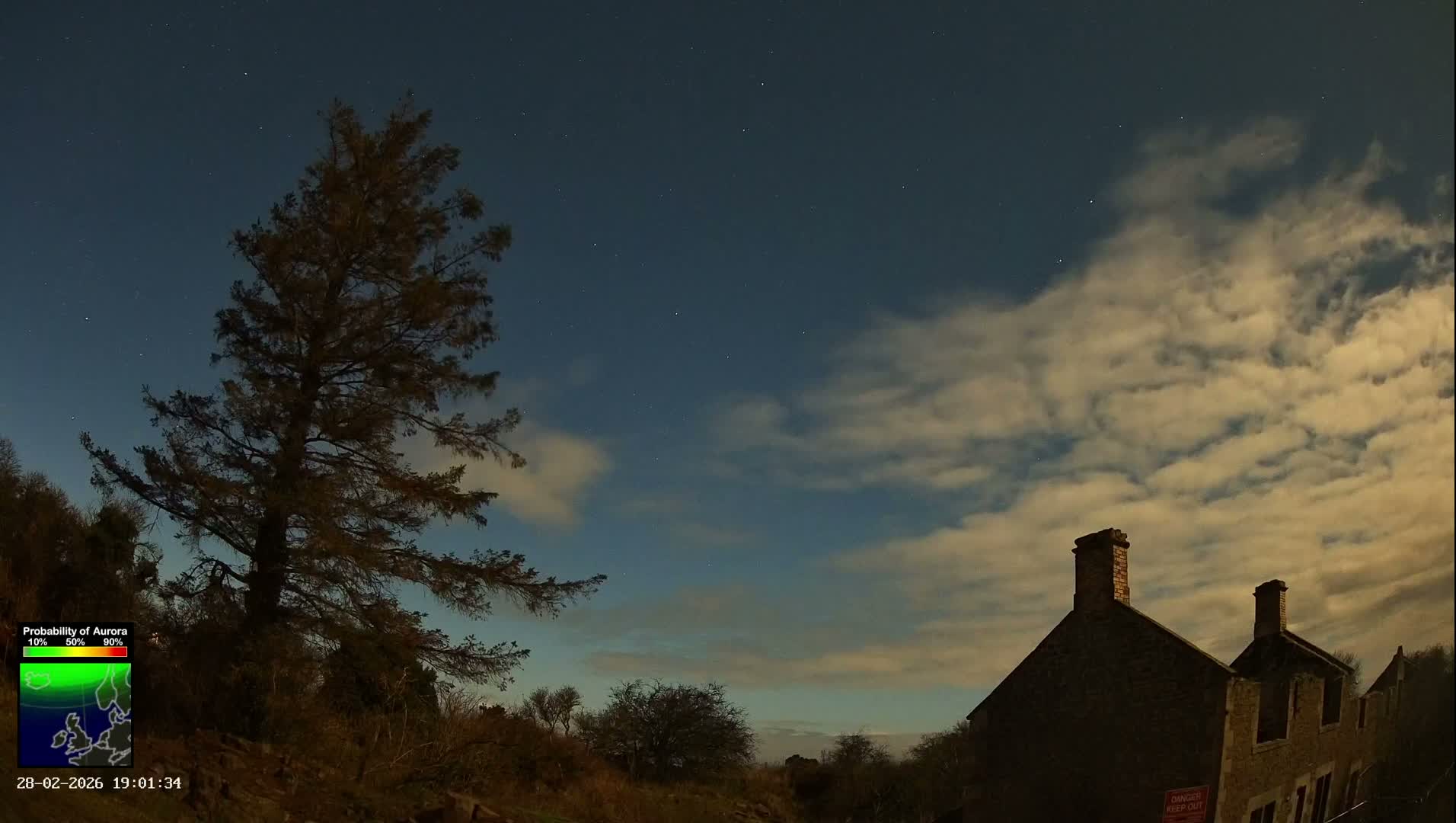 Northumberland National Park Aurora & Stars  Live Cam - Otterburn, Northumberland, North East, England, United Kingdom