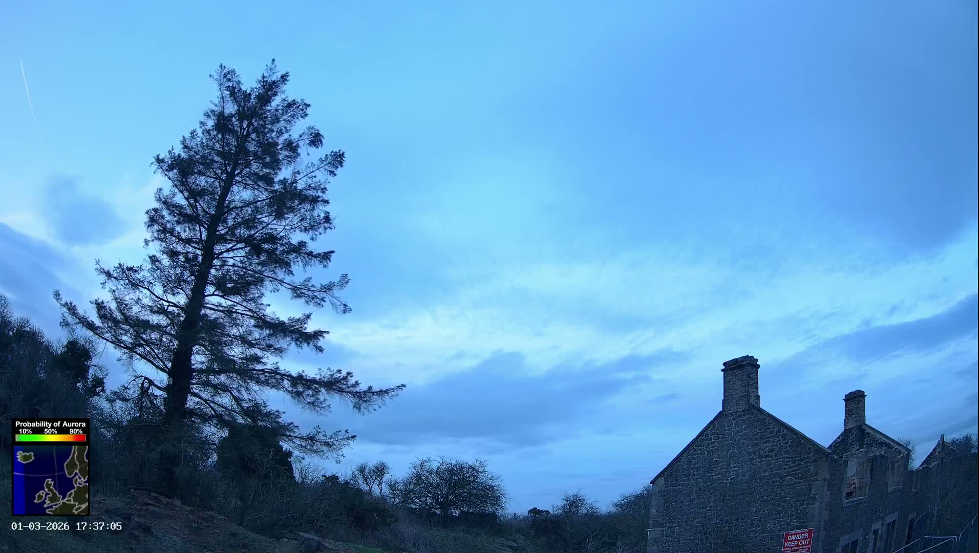 Northumberland National Park Aurora & Stars  Live Cam - Otterburn, Northumberland, North East, England, United Kingdom