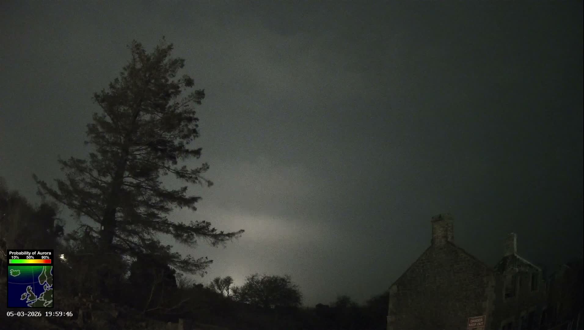 Northumberland National Park Aurora & Stars  Live Cam - Otterburn, Northumberland, North East, England, United Kingdom