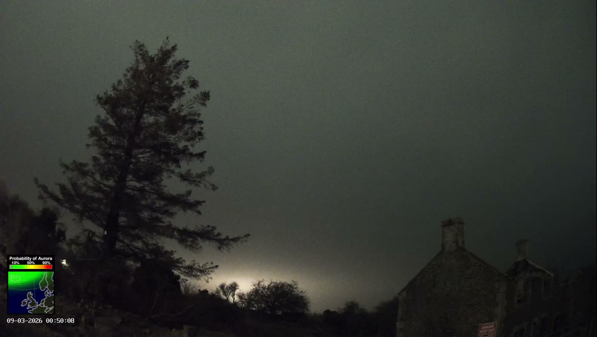 Northumberland National Park Aurora & Stars  Live Cam - Otterburn, Northumberland, North East, England, United Kingdom