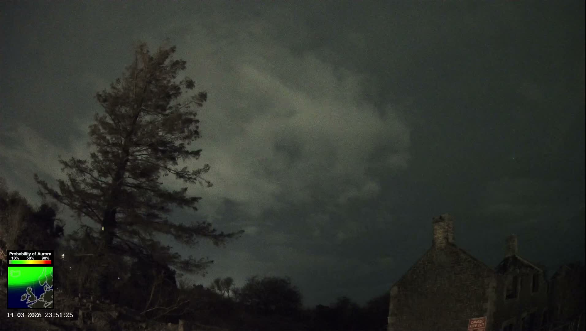 Northumberland National Park Aurora & Stars  Live Cam - Otterburn, Northumberland, North East, England, United Kingdom