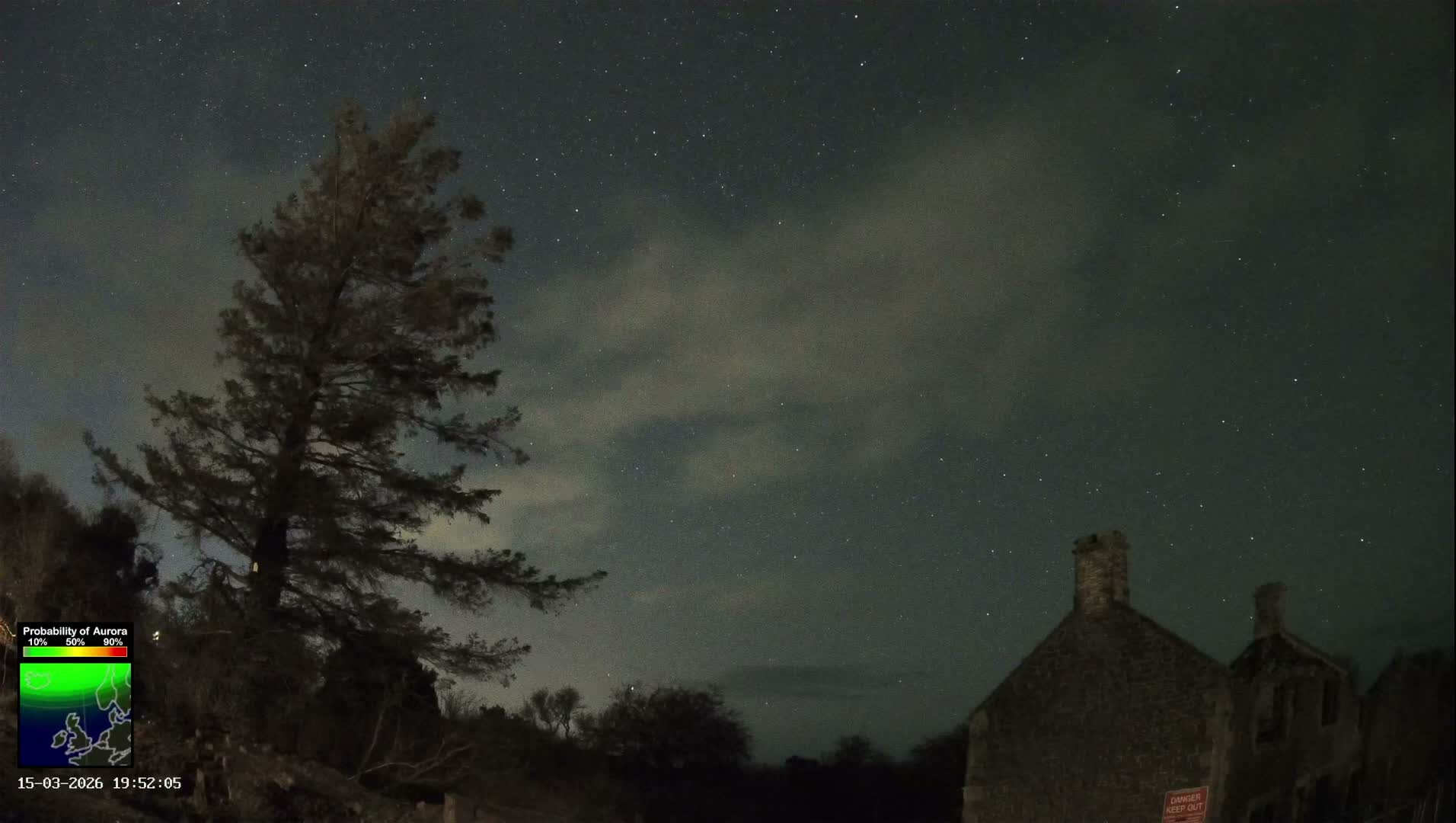 Northumberland National Park Aurora & Stars  Live Cam - Otterburn, Northumberland, North East, England, United Kingdom