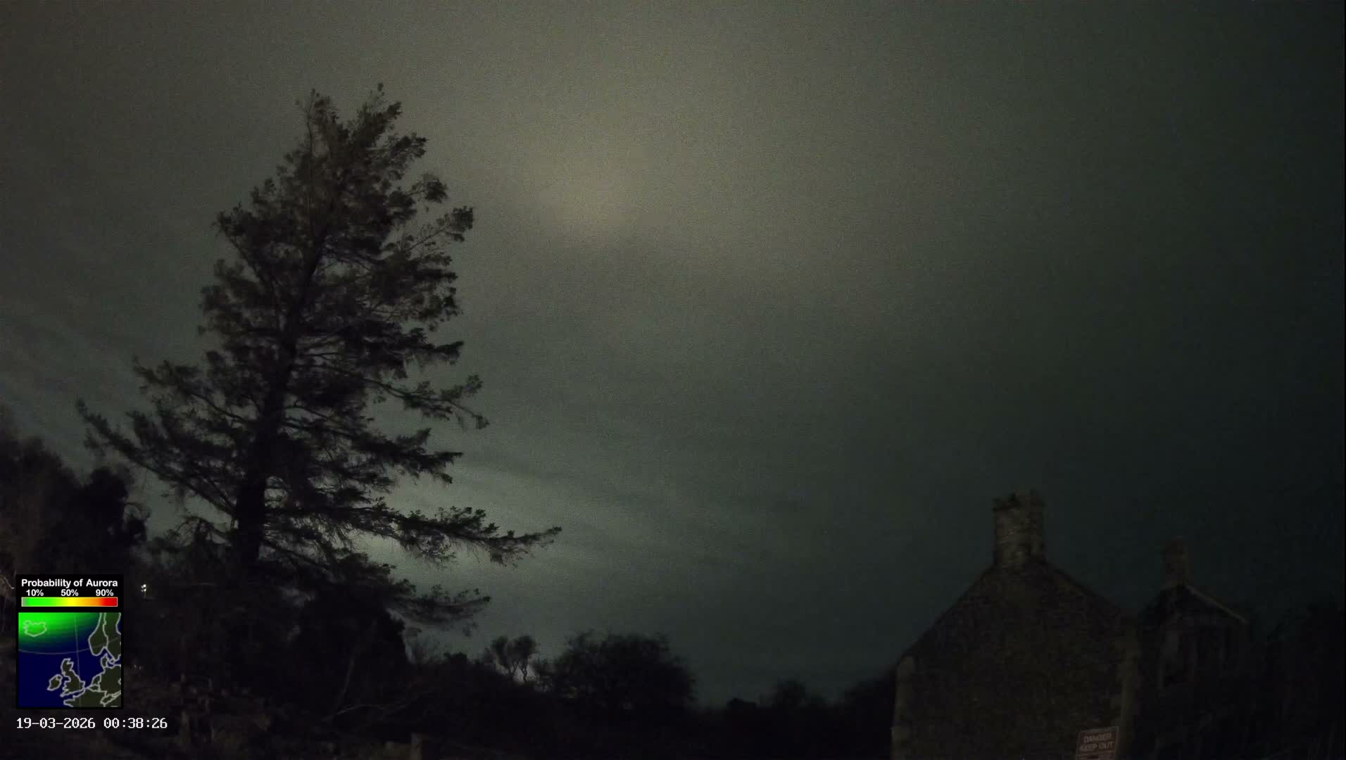Northumberland National Park Aurora & Stars  Live Cam - Otterburn, Northumberland, North East, England, United Kingdom