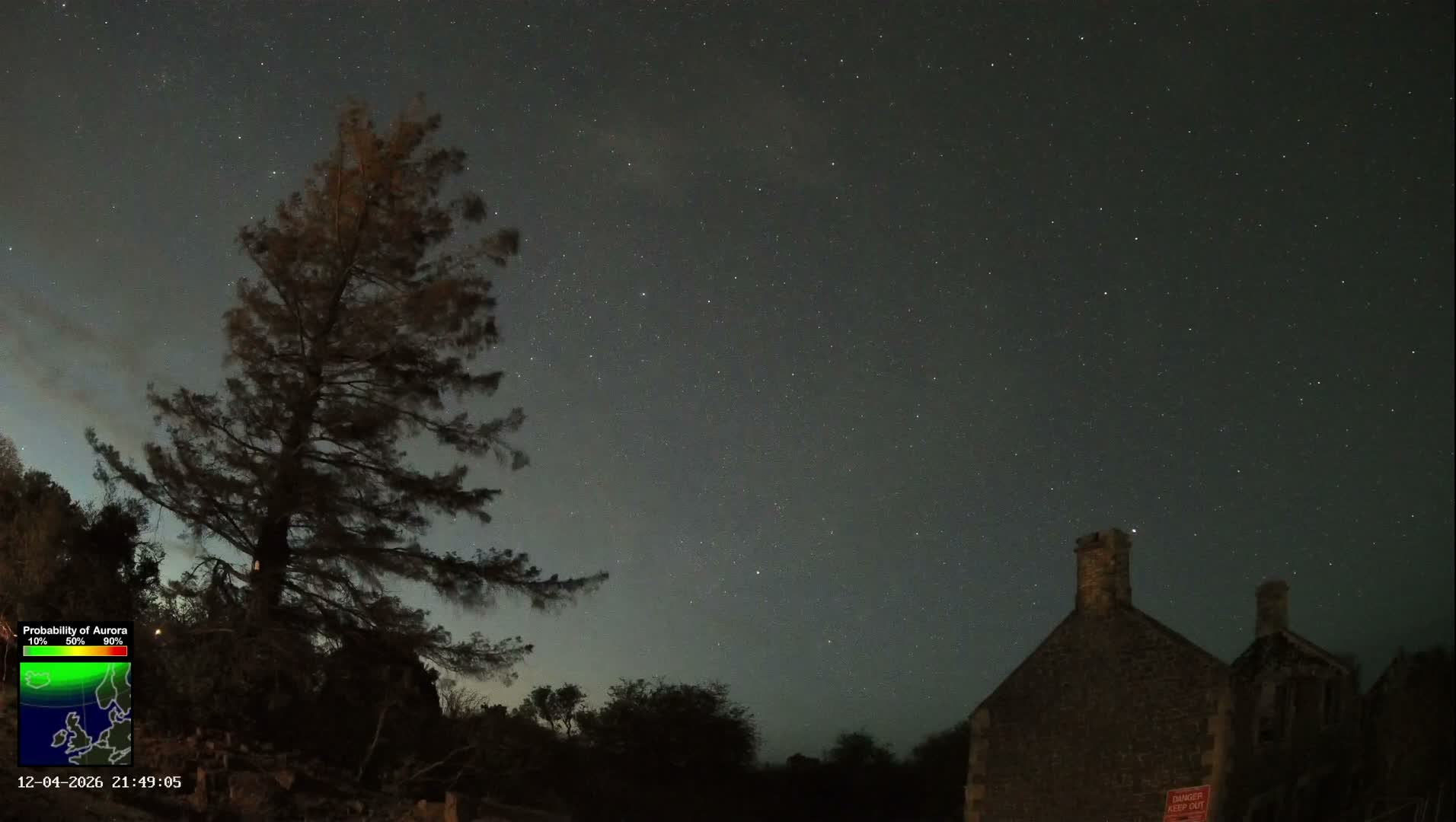 Northumberland National Park Aurora & Stars  Live Cam - Otterburn, Northumberland, North East, England, United Kingdom
