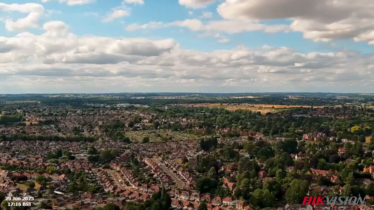Northampton City 360 Panaromic Skyline Live Cam - Northampton, West Northamptonshire, Northamptonshire, East Midlands, England, United Kingdom