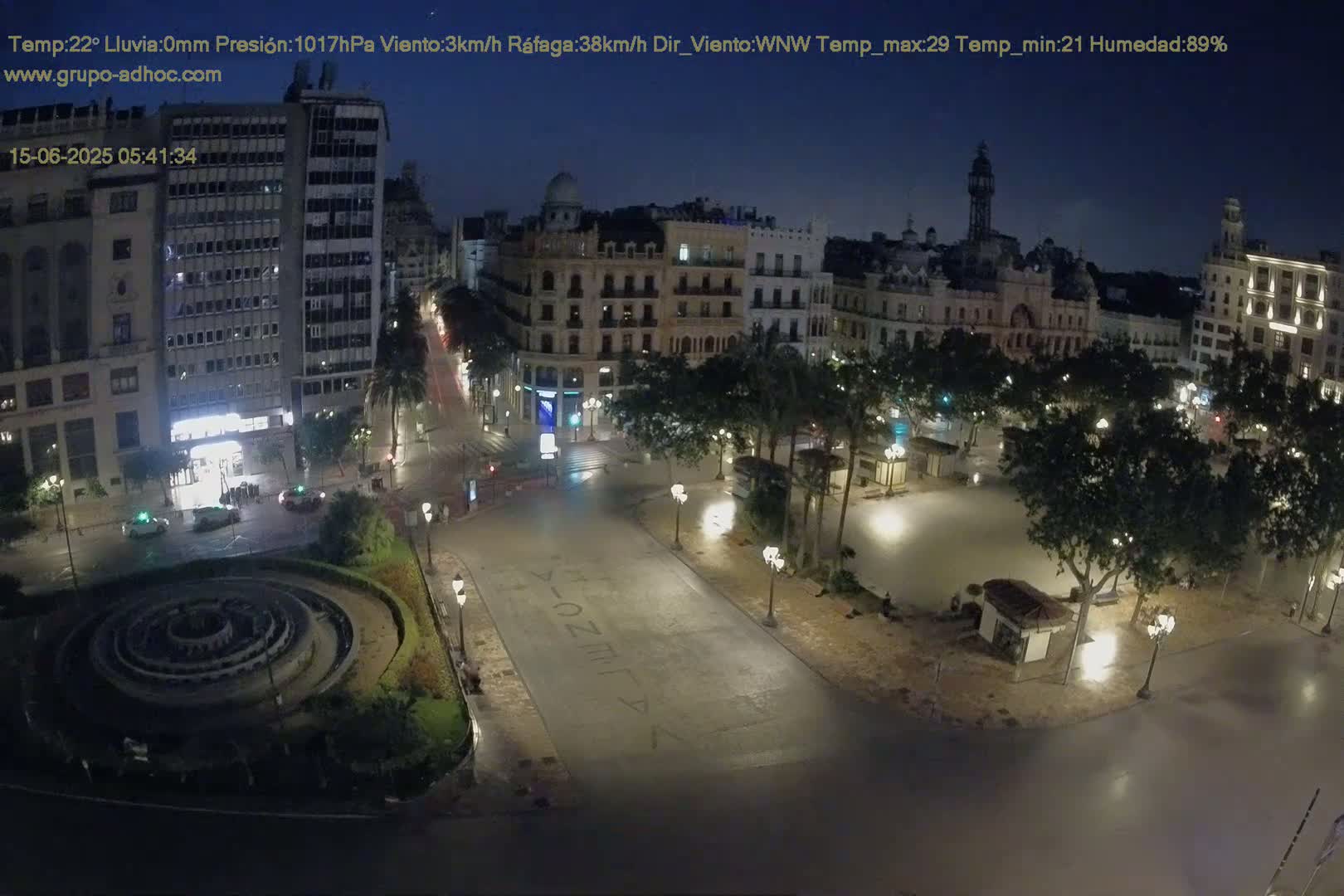 Valencia City , Plaza del Ayuntamiento Square Live Cam - Valencia,  Comunidad Valenciana, Spain