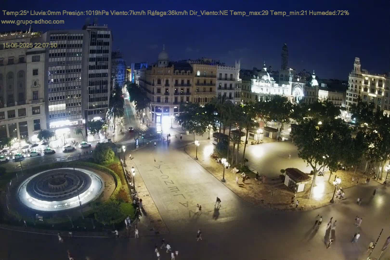 Valencia City , Plaza del Ayuntamiento Square Live Cam - Valencia,  Comunidad Valenciana, Spain