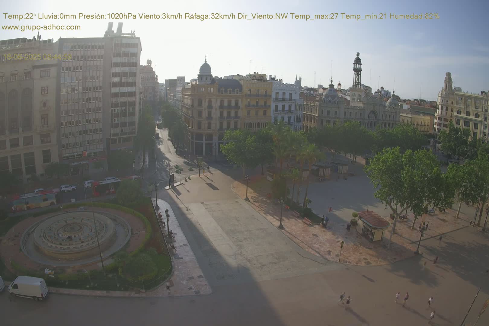 Valencia City , Plaza del Ayuntamiento Square Live Cam - Valencia,  Comunidad Valenciana, Spain