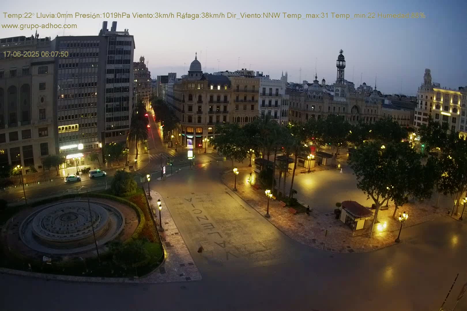 Valencia City , Plaza del Ayuntamiento Square Live Cam - Valencia,  Comunidad Valenciana, Spain