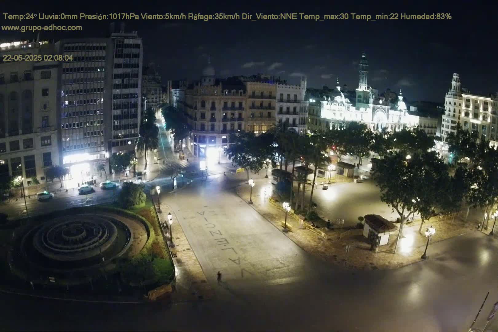 Valencia City , Plaza del Ayuntamiento Square Live Cam - Valencia,  Comunidad Valenciana, Spain