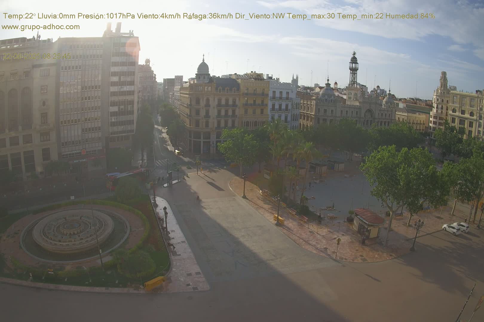 Valencia City , Plaza del Ayuntamiento Square Live Cam - Valencia,  Comunidad Valenciana, Spain