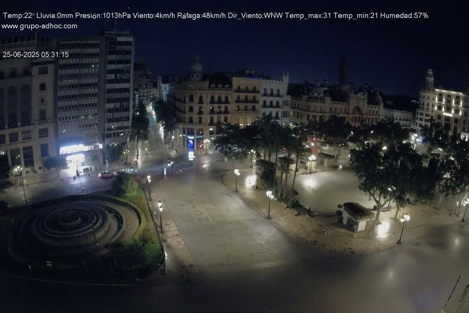 Valencia City , Plaza del Ayuntamiento Square Live Cam - Valencia,  Comunidad Valenciana, Spain