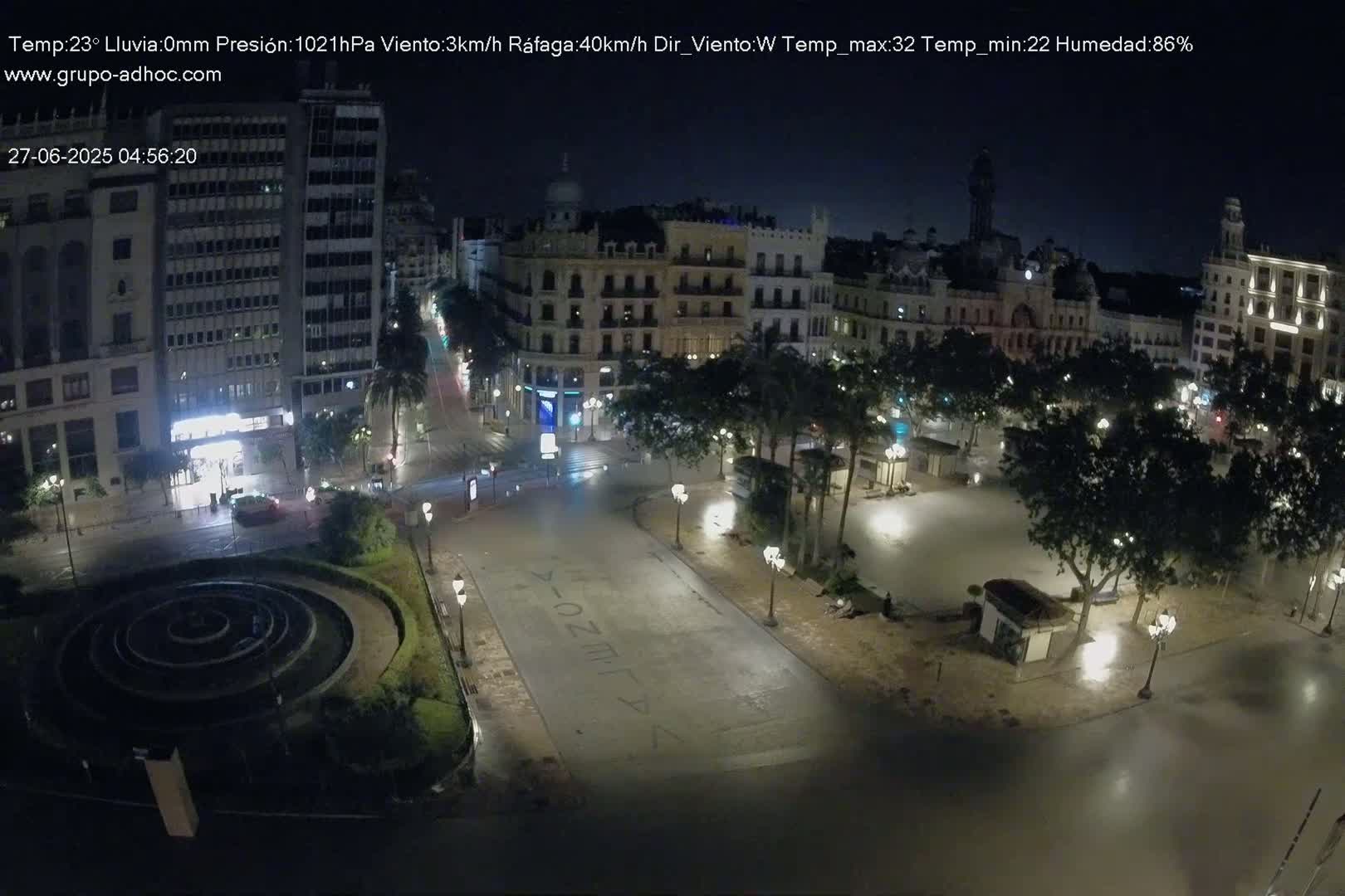 Valencia City , Plaza del Ayuntamiento Square Live Cam - Valencia,  Comunidad Valenciana, Spain