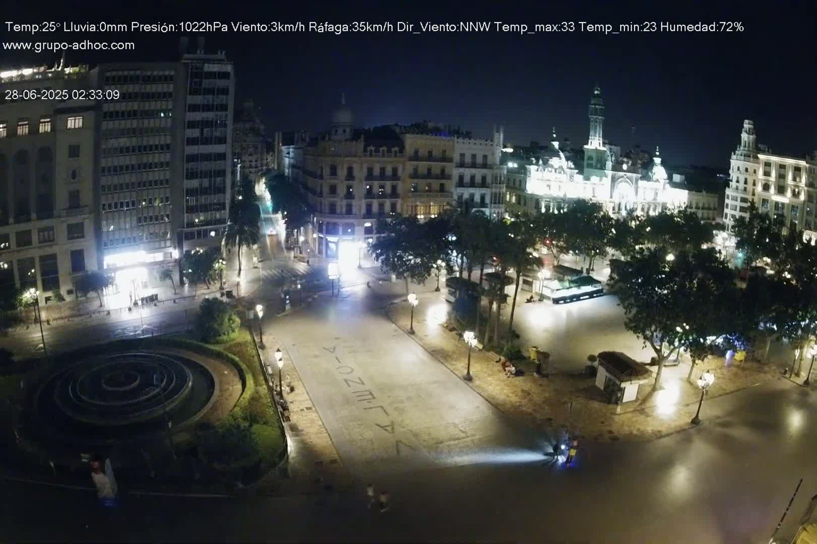 Valencia City , Plaza del Ayuntamiento Square Live Cam - Valencia,  Comunidad Valenciana, Spain