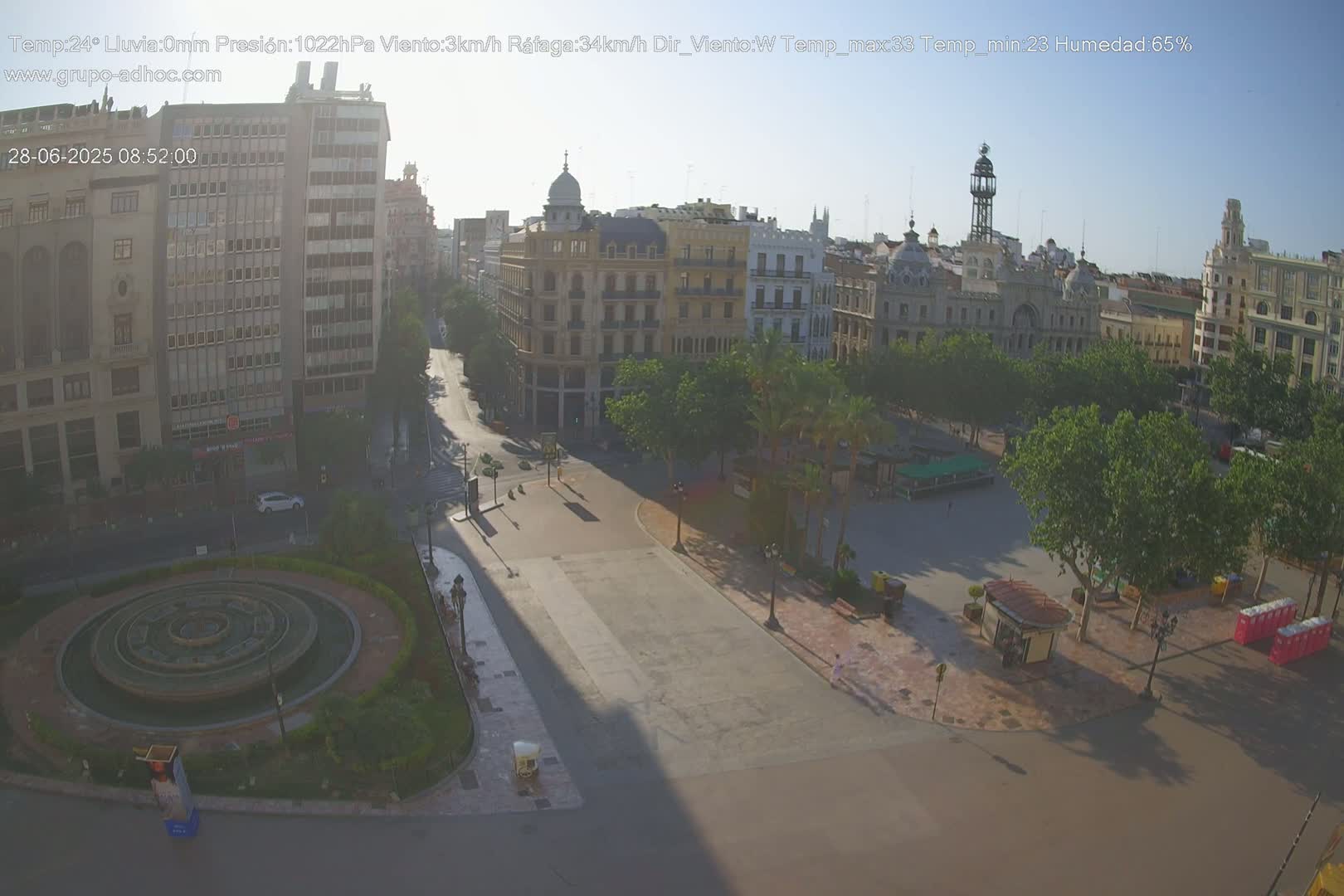 Valencia City , Plaza del Ayuntamiento Square Live Cam - Valencia,  Comunidad Valenciana, Spain