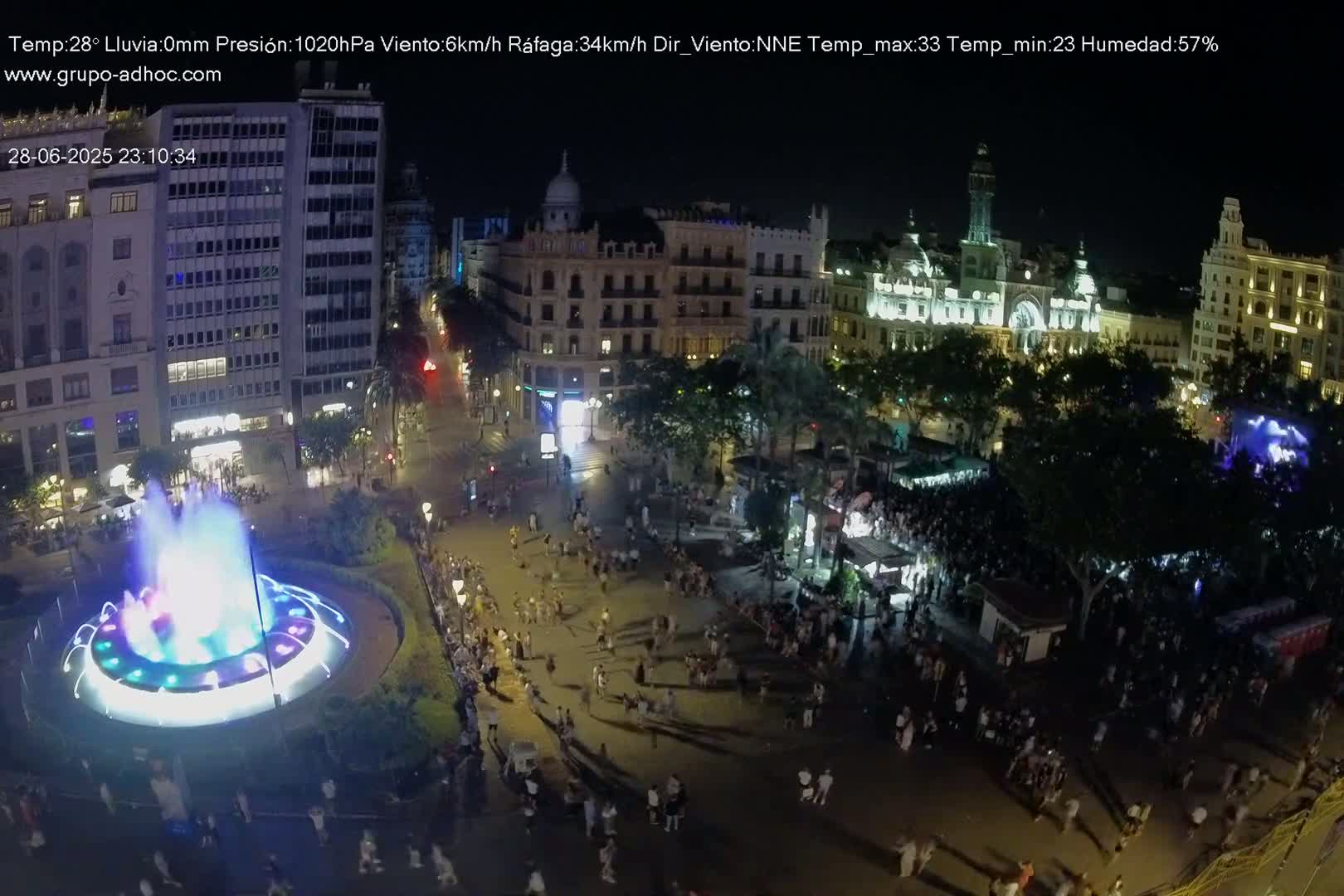 Valencia City , Plaza del Ayuntamiento Square Live Cam - Valencia,  Comunidad Valenciana, Spain