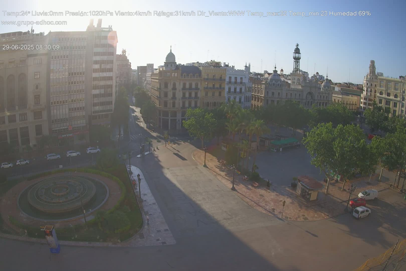 Valencia City , Plaza del Ayuntamiento Square Live Cam - Valencia,  Comunidad Valenciana, Spain