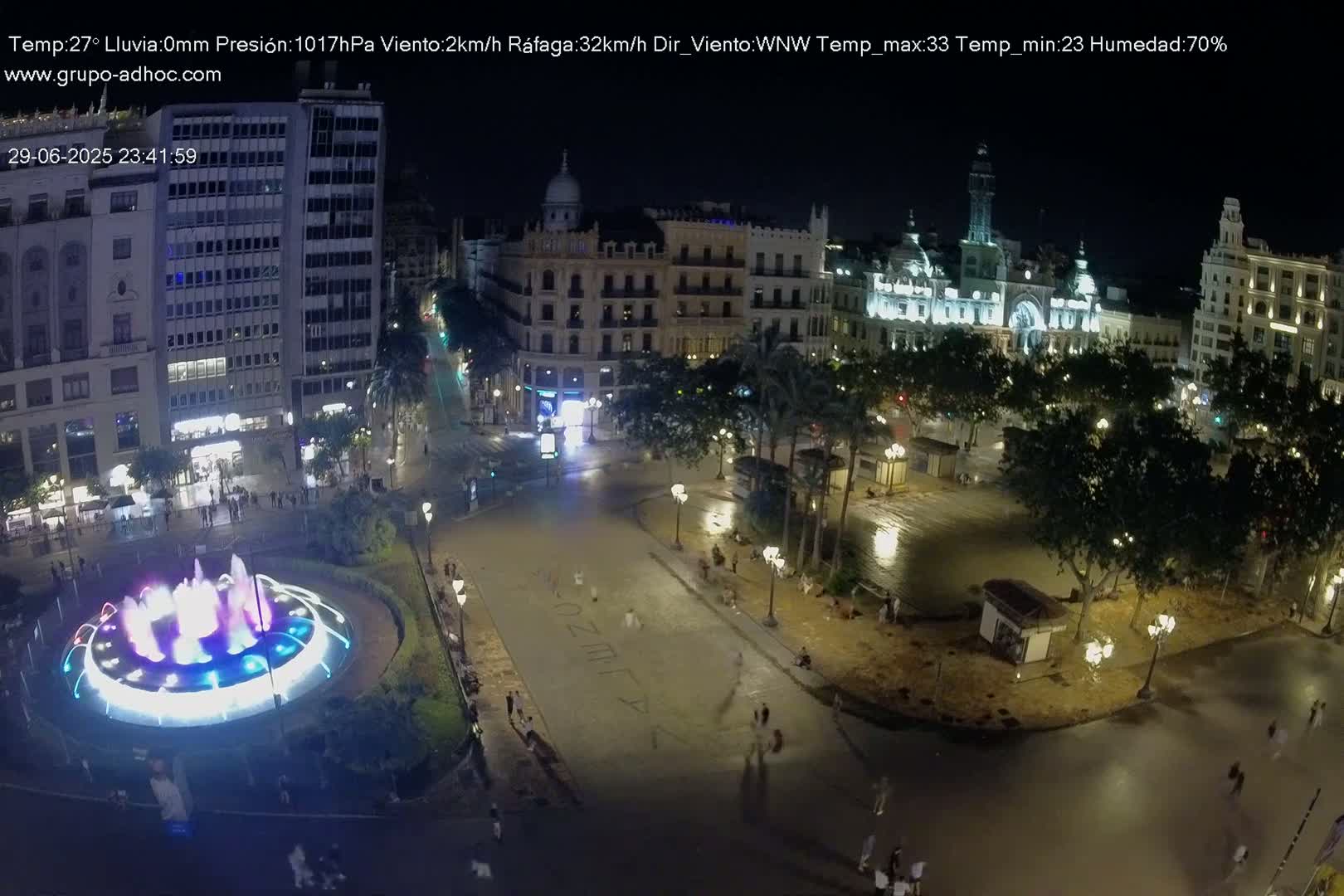 Valencia City , Plaza del Ayuntamiento Square Live Cam - Valencia,  Comunidad Valenciana, Spain