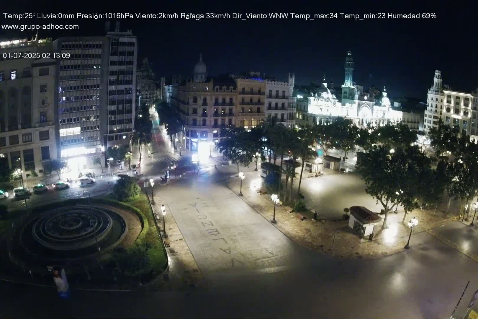 Valencia City , Plaza del Ayuntamiento Square Live Cam - Valencia,  Comunidad Valenciana, Spain