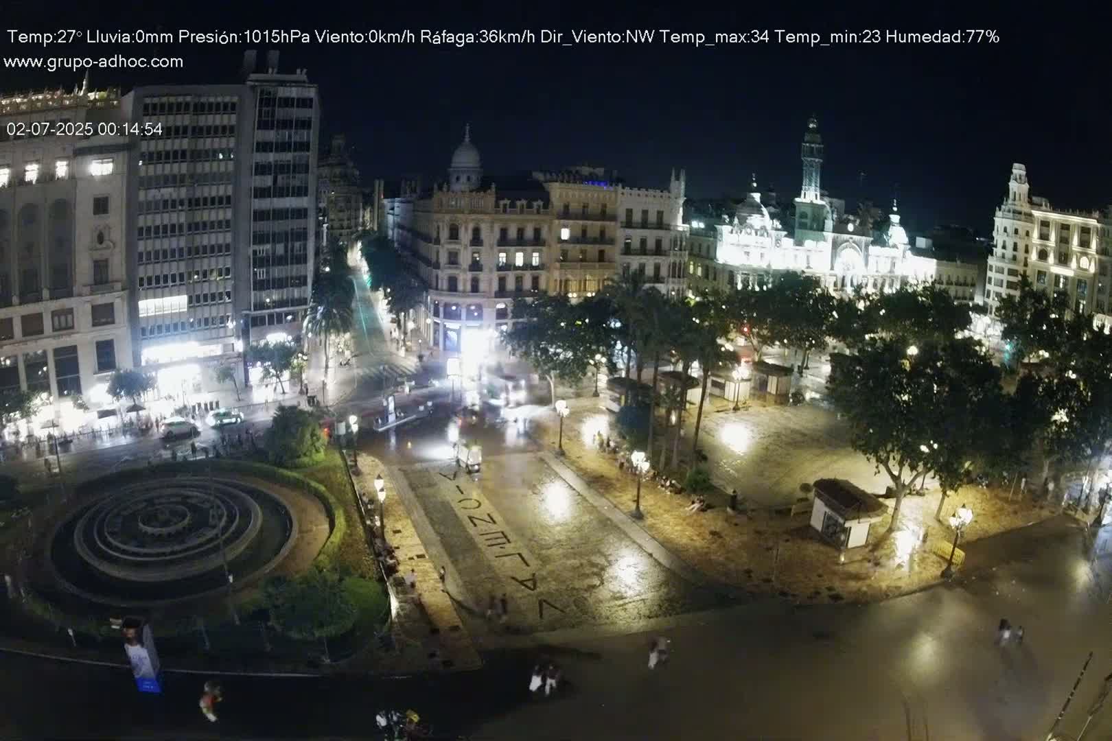 Valencia City , Plaza del Ayuntamiento Square Live Cam - Valencia,  Comunidad Valenciana, Spain