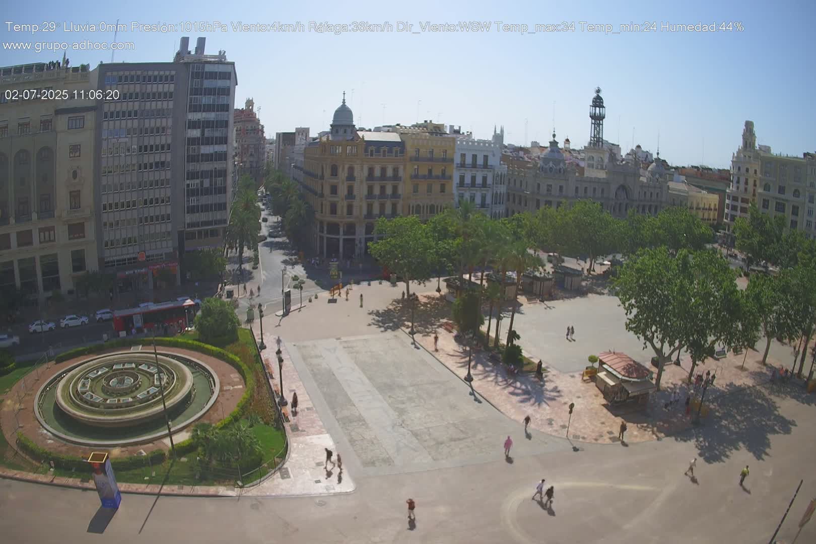 Valencia City , Plaza del Ayuntamiento Square Live Cam - Valencia,  Comunidad Valenciana, Spain