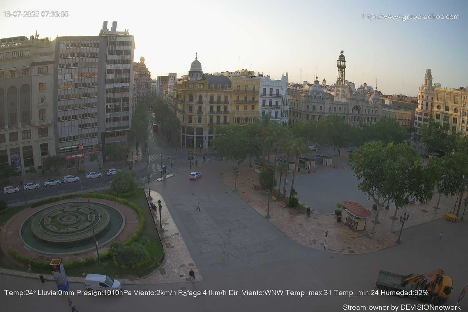 Valencia City , Plaza del Ayuntamiento Square Live Cam - Valencia,  Comunidad Valenciana, Spain