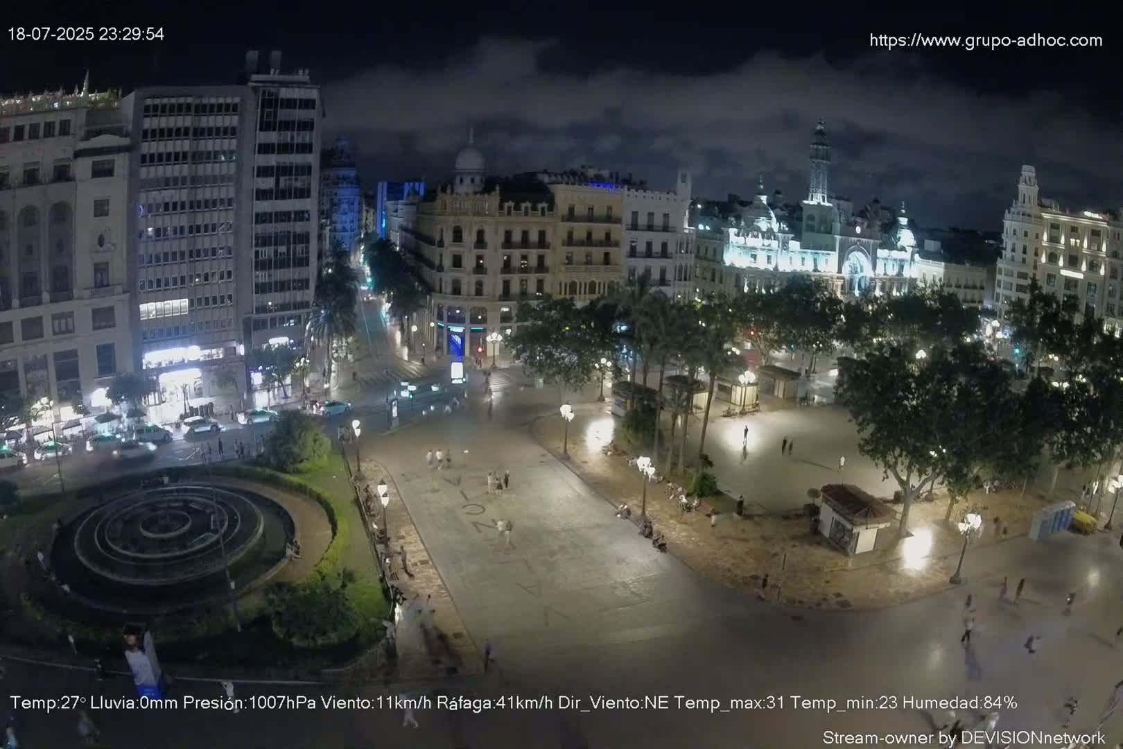 Valencia City , Plaza del Ayuntamiento Square Live Cam - Valencia,  Comunidad Valenciana, Spain