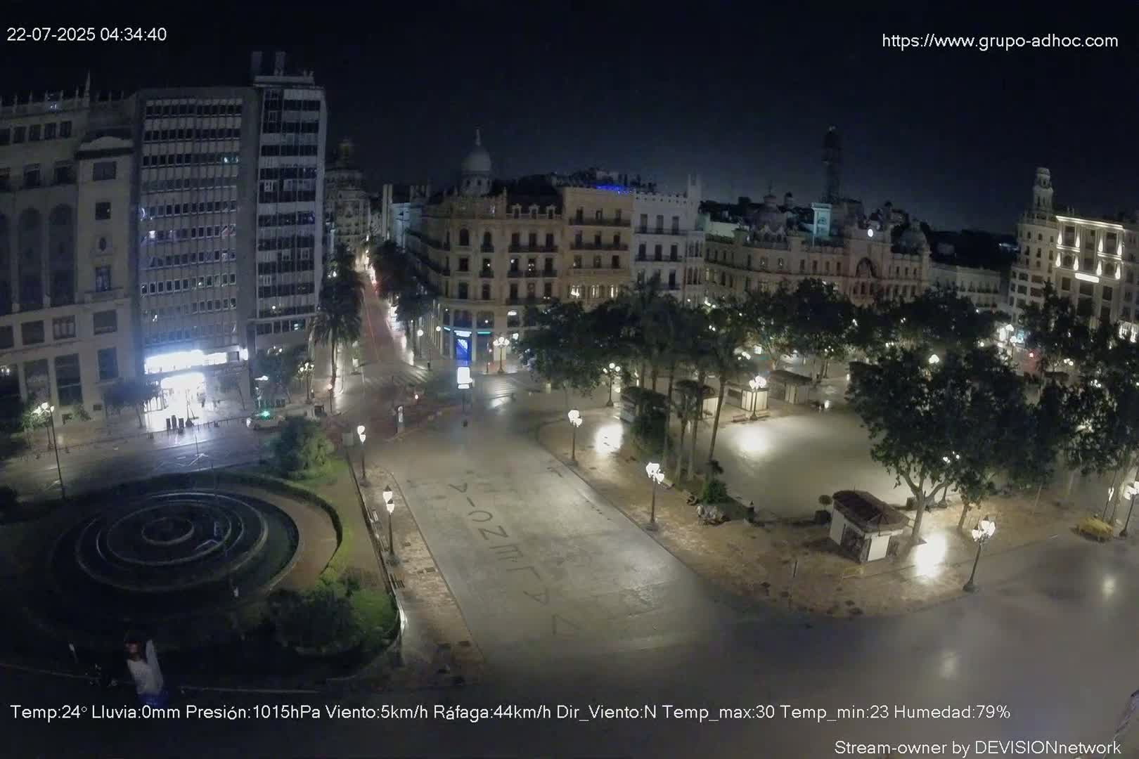 Valencia City , Plaza del Ayuntamiento Square Live Cam - Valencia,  Comunidad Valenciana, Spain