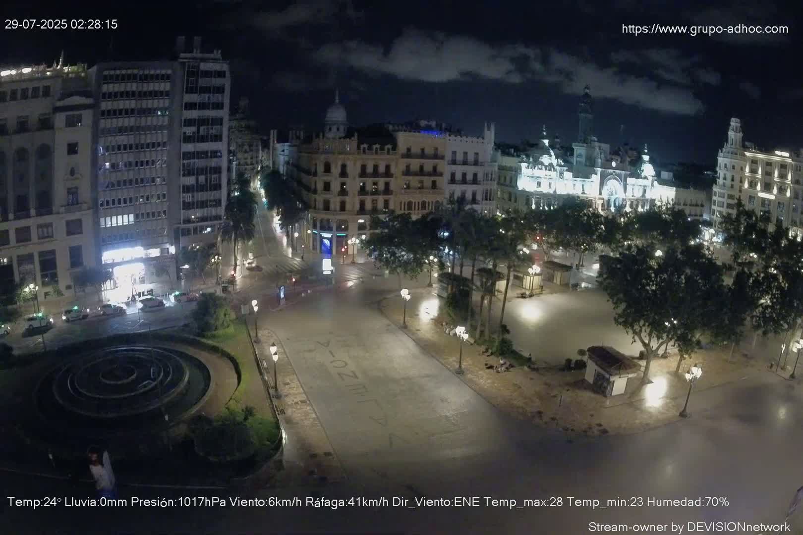 Valencia City , Plaza del Ayuntamiento Square Live Cam - Valencia,  Comunidad Valenciana, Spain