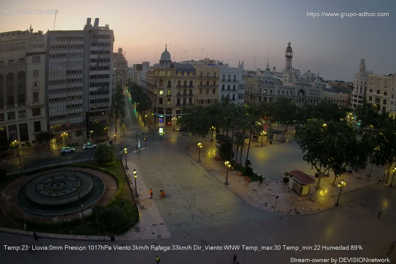 Valencia City , Plaza del Ayuntamiento Square Live Cam - Valencia,  Comunidad Valenciana, Spain